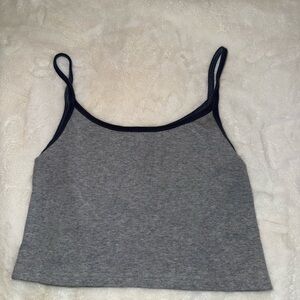 Brandy Melville Gray Camisole with Dark Straps
